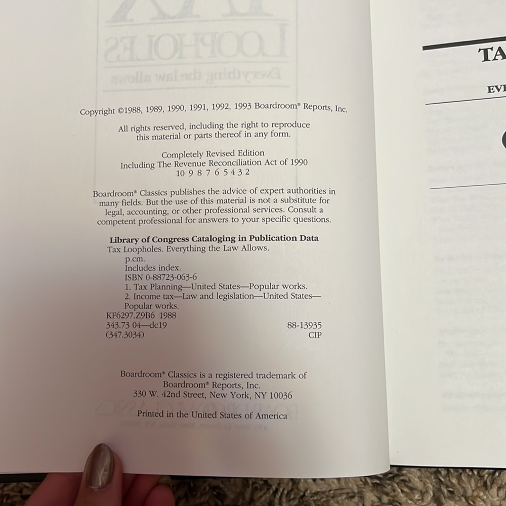 TAX LOOPHOLES BOOK - Picture 7 of 16